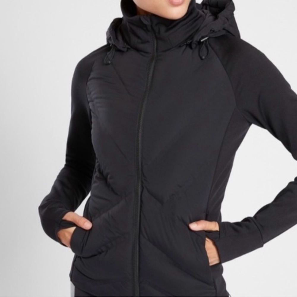 Athleta Women's Inlet Black Hooded Jacket